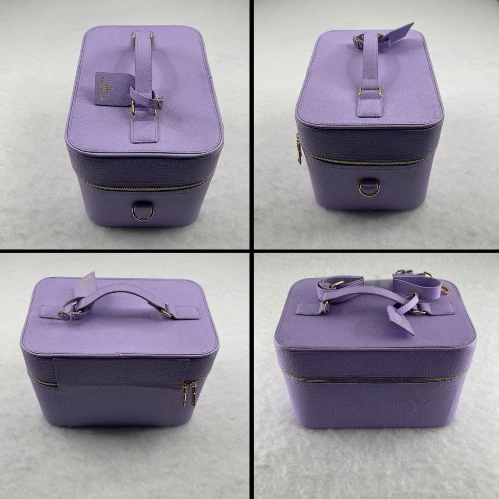 Truly Beauty Amalfi Luxury Travel Trunk Lilac Vegan Leather Makeup Case New - Picture 6 of 7